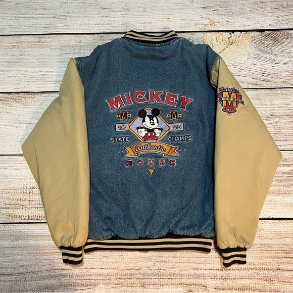 Vintage Disney Mickey Mouse Bomber Varsity Jacket - Picture 2 of 11